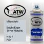 Preview: Mitsubishi, Bright/Eiger Silver Metallic, H43 / PA1: 400ml Sprühdose, von ATW Autoteile West.